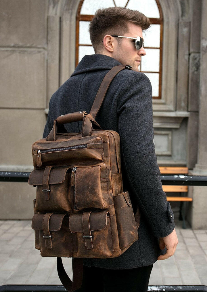 The Shelby Backpack | Handmade Genuine Leather Backpack-7
