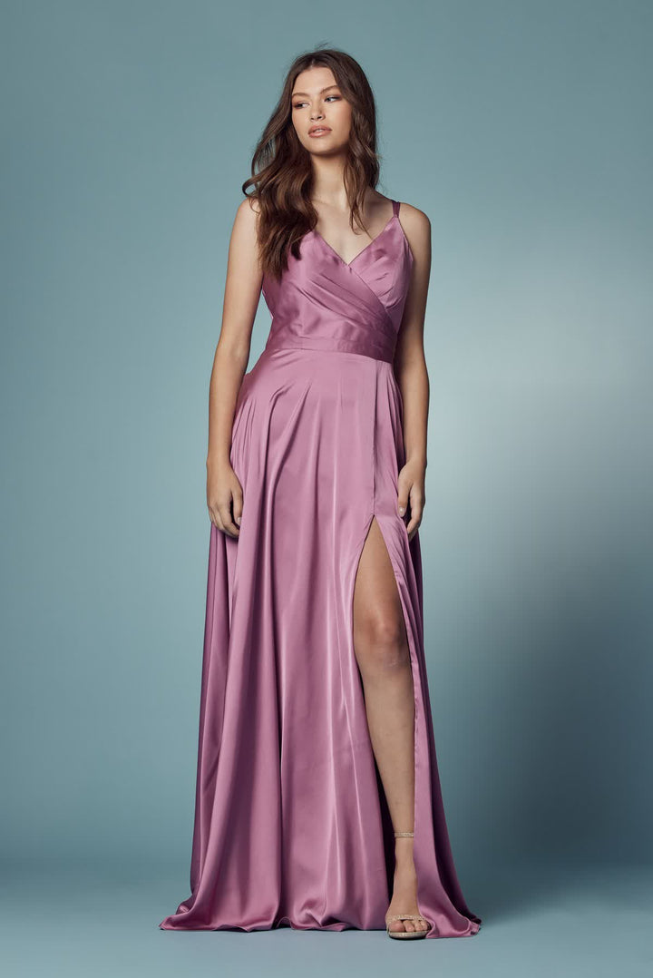 Double Breasted High Slit Long Bridesmaid & Prom Dress NXE1020