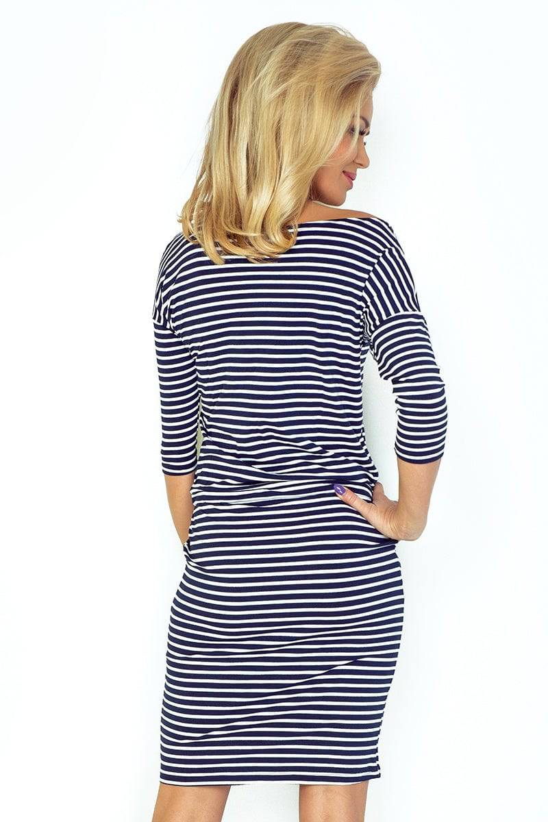 Numoco Sporty dress - Blue stripes  13-51-Shangri-La Fashion