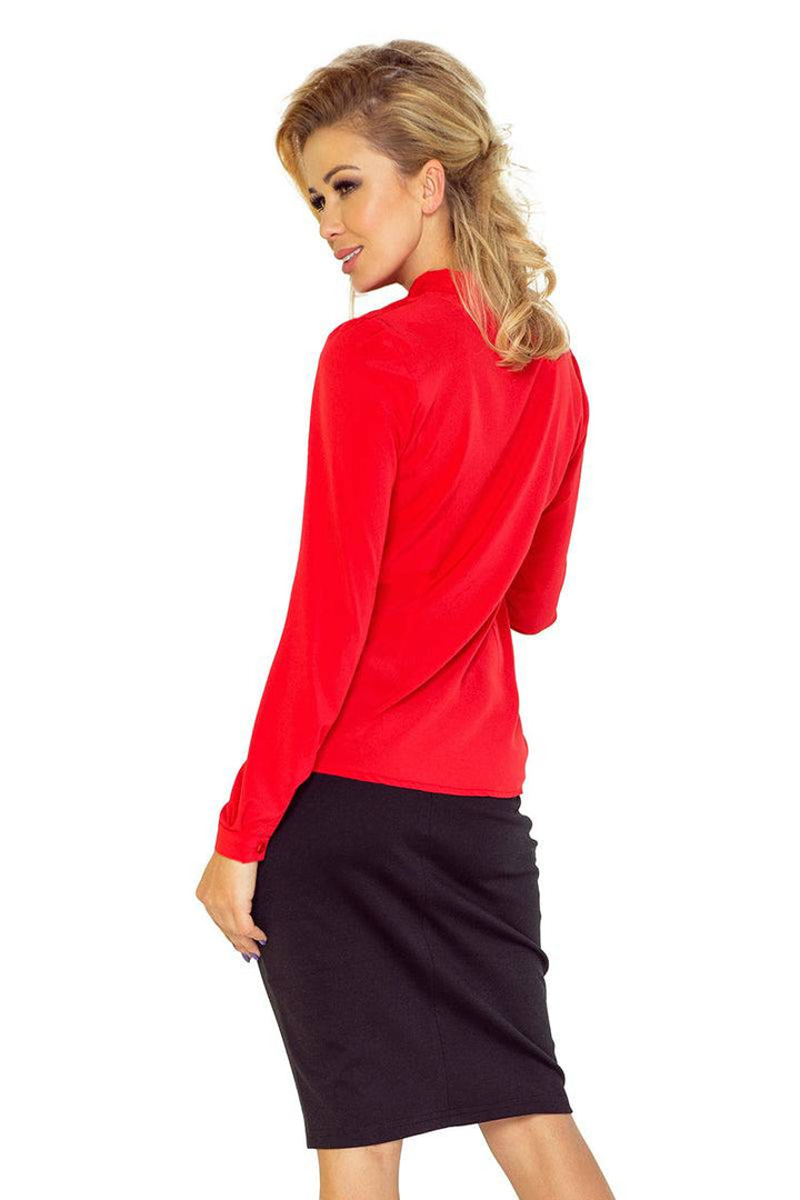 Numoco Blouse with bond - red 140-3-Shangri-La Fashion