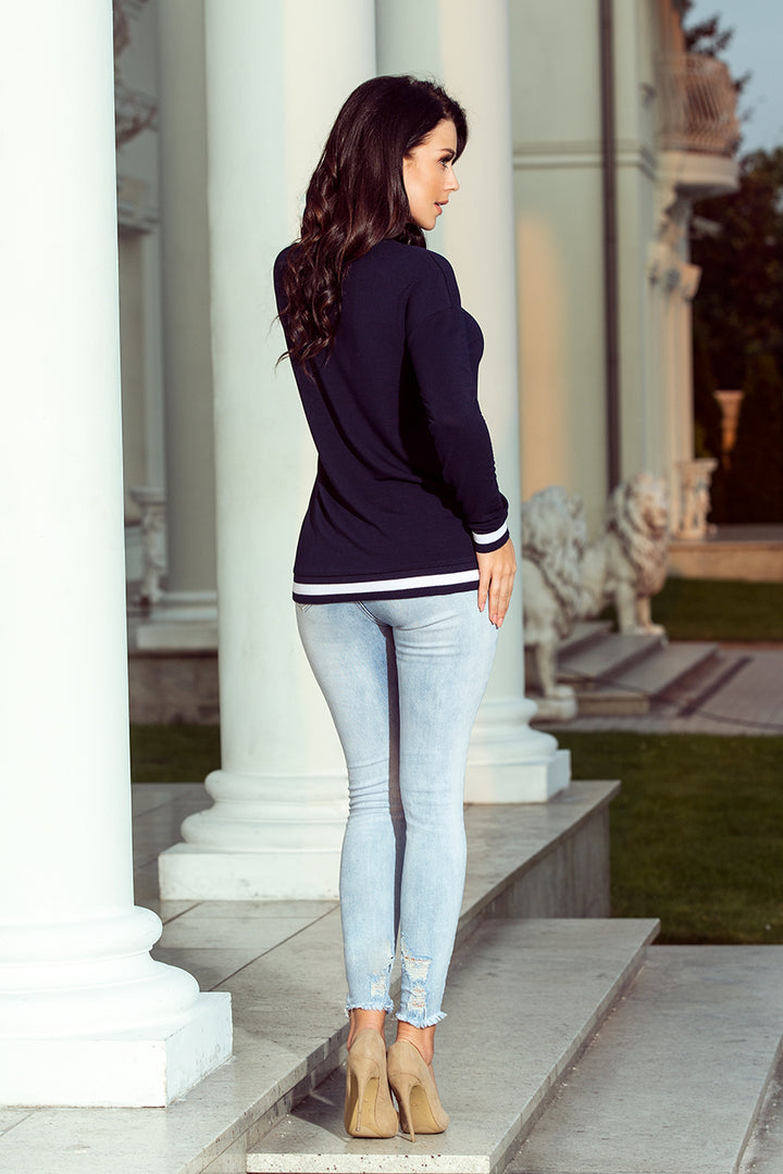 Numoco 222-1 Comfortable sweatshirt - navy blue-1