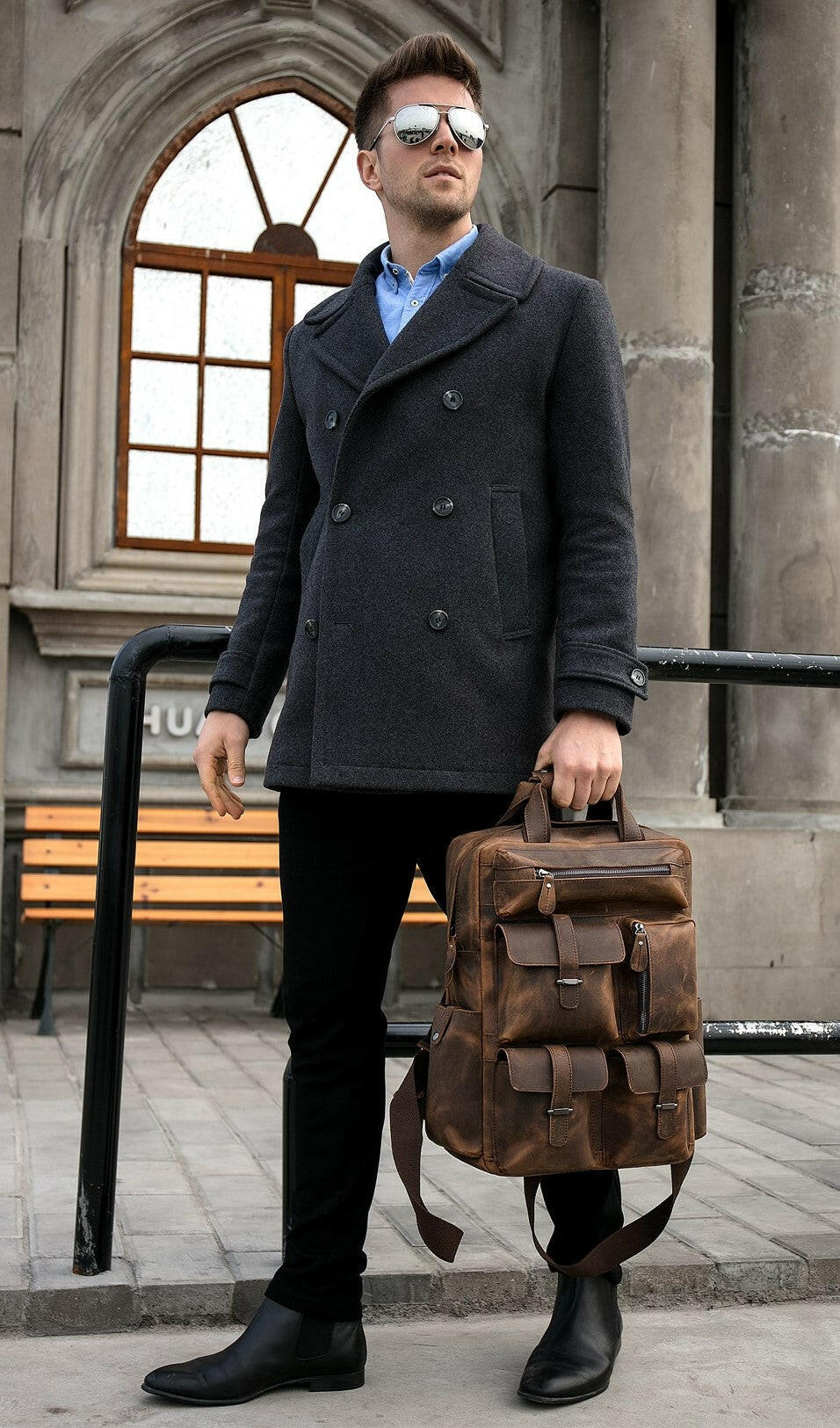 The Shelby Backpack | Handmade Genuine Leather Backpack-9