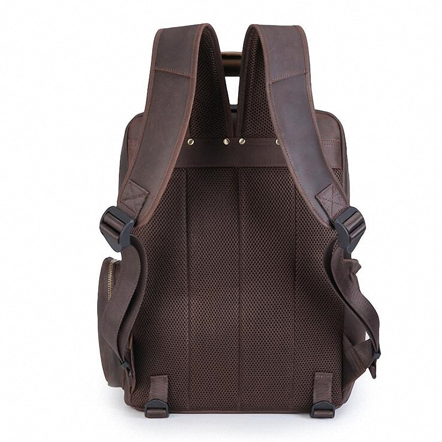 The Gaetano | Large Leather Backpack Camera Bag with Tripod Holder-3