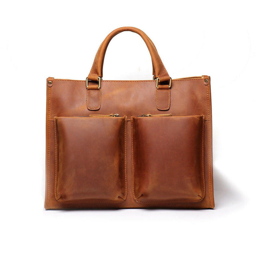 The Dagmar Leather Briefcase | Vintage Leather Messenger Bag-0