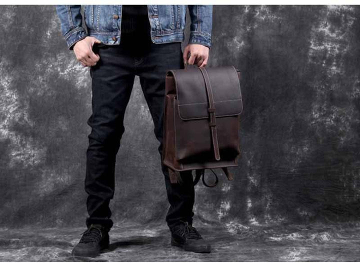 The Gosta Backpack | Handmade Vintage Leather-Shangri-La Fashion