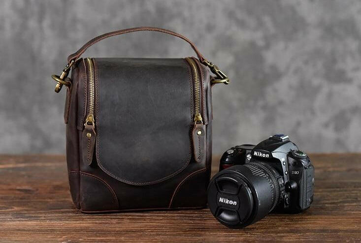The Calista | Small Leather Camera Bag - Leather Camera Lens Case-2