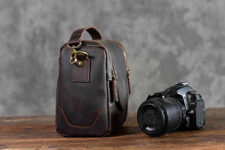 The Calista | Small Leather Camera Bag - Leather Camera Lens Case-3