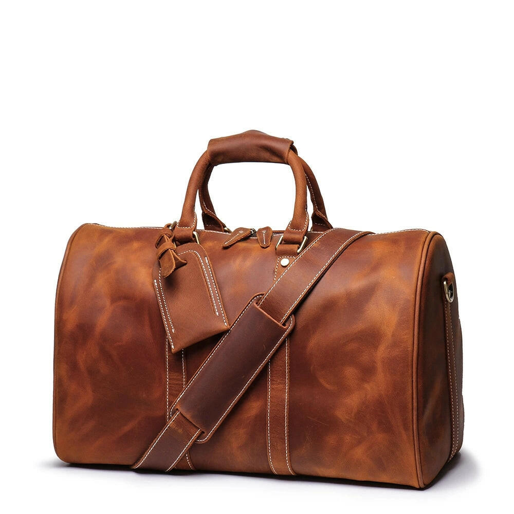 The Brandt Weekender | Small Leather Duffle Bag-1