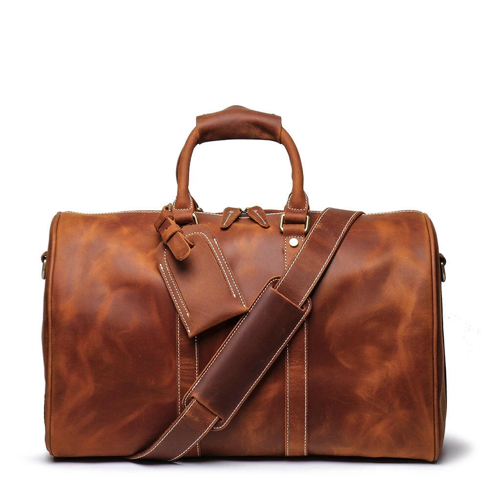 The Brandt Weekender | Small Leather Duffle Bag-0