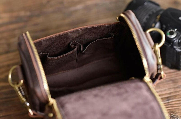 The Calista | Small Leather Camera Bag - Leather Camera Lens Case-7