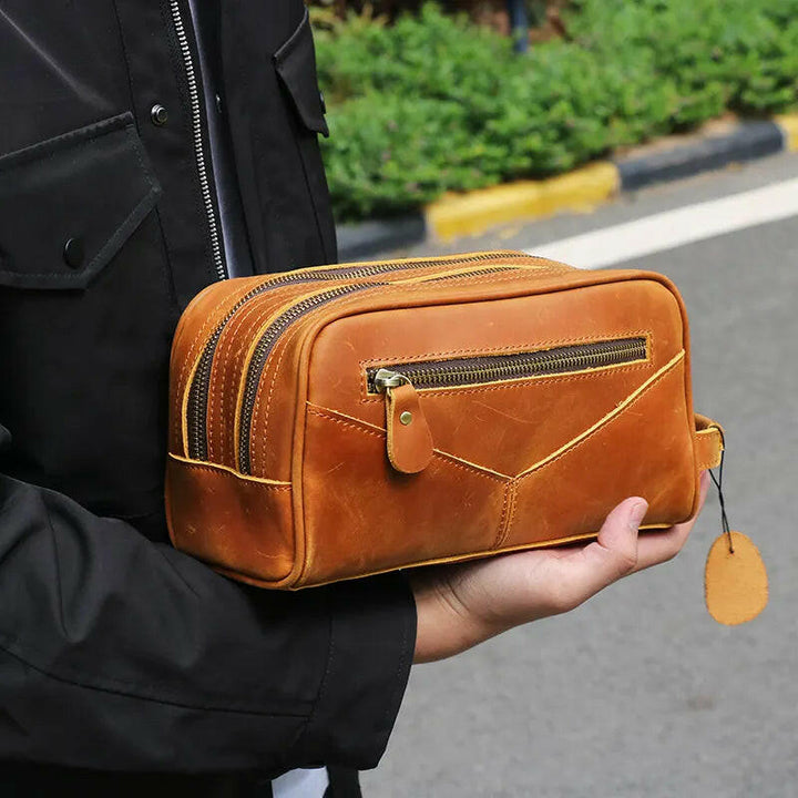 The Nomad Toiletry Bag | Genuine Leather Travel Toiletry Bag-0