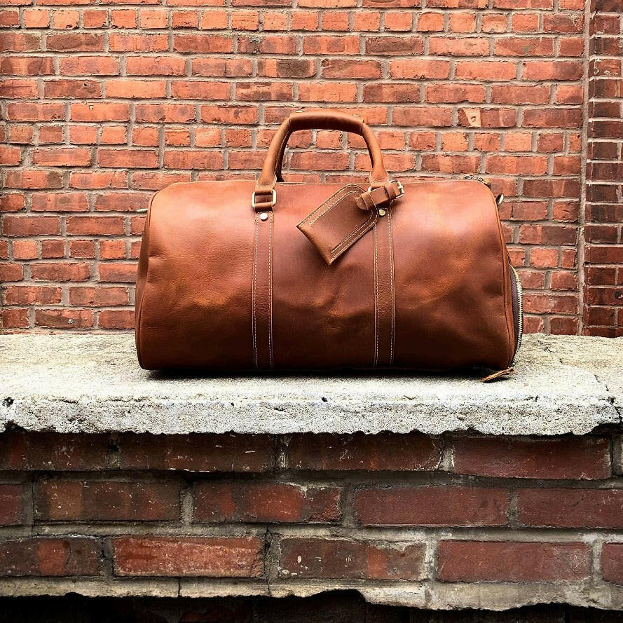 The Dagny Weekender | Large Leather Duffle Bag-2