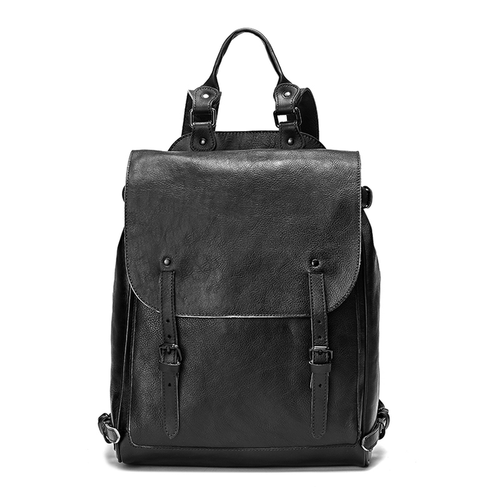 Vegetable Tanning Leather Large Backpack-Shangri-La Fashion