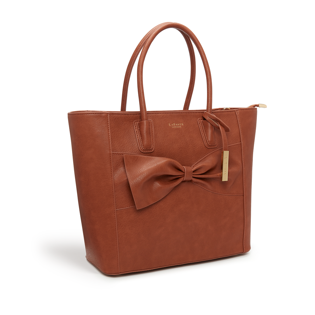 Brown - Eufala Vegan Tote Handbag-3