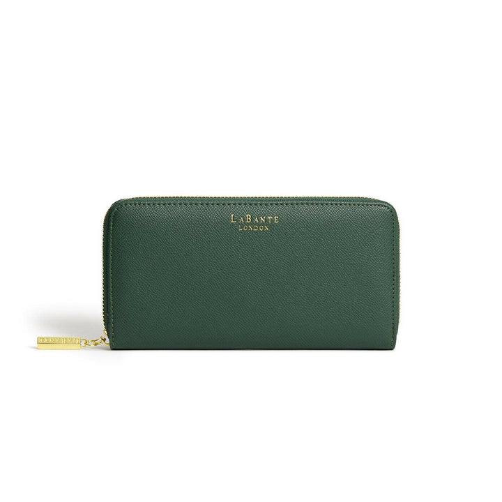 Serene Forest Green Zip Around Wallet