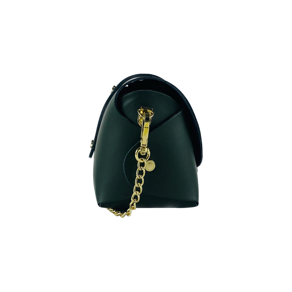 RB1001E | Small Bag with Chain Shoulder Strap in Genuine Leather -2