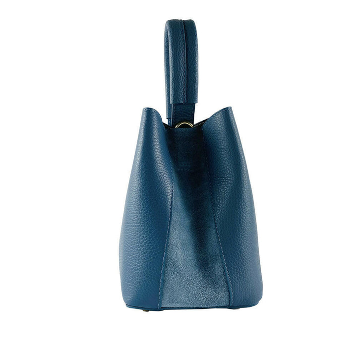 RB1006P | Women's Bucket Bag with Shoulder Bag in Genuine Leather -3