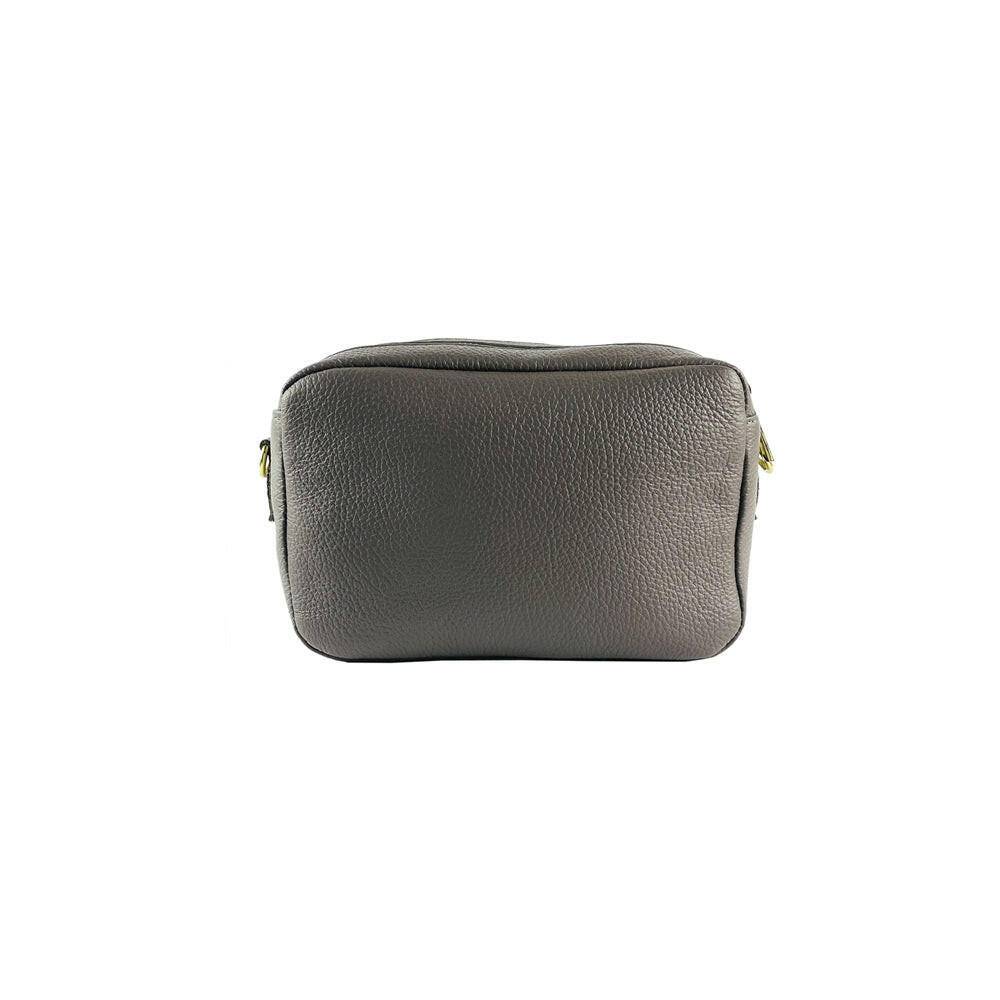 RB1008AQ | Women's shoulder bag with double zip in Genuine Leather