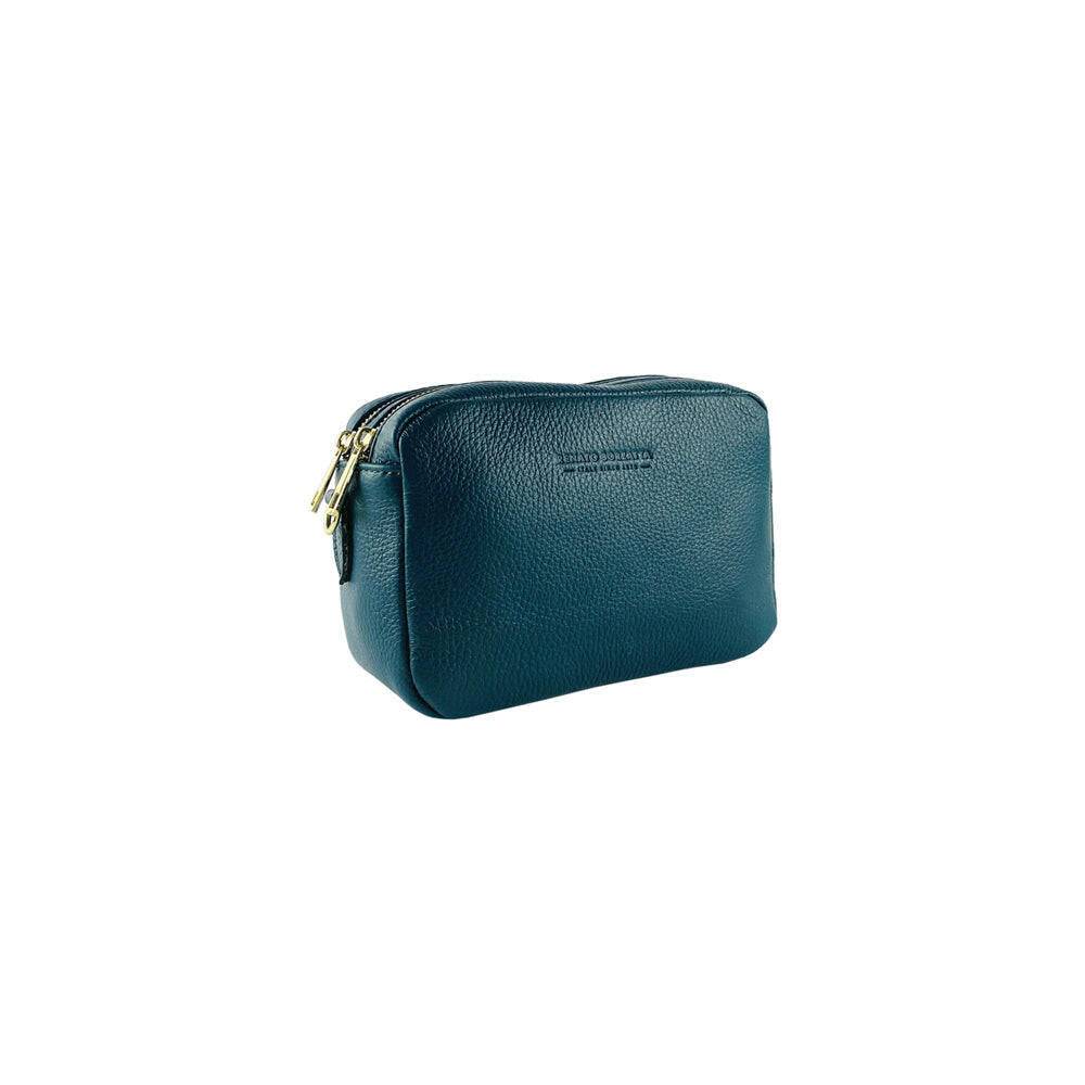 RB1008E | Women's shoulder bag with double zip in Genuine Leather