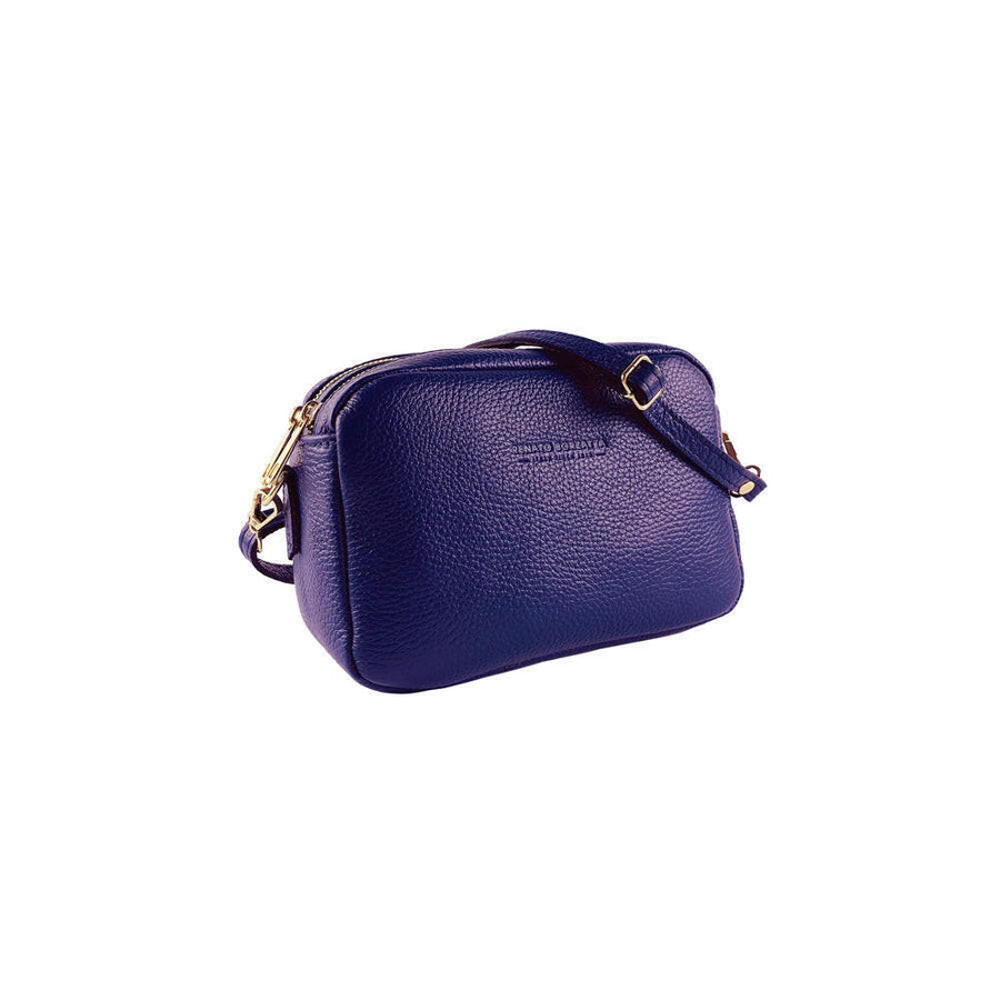 RB1008Y | Women's shoulder bag with double zip in Genuine Leather -0