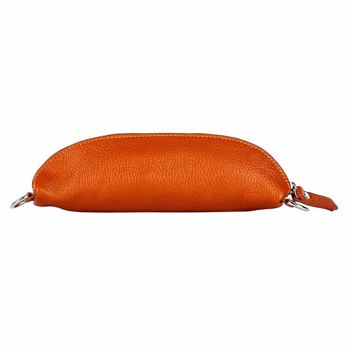 RB1015L | Waist bag with removable shoulder strap Attachments with shiny nickel metal snap hooks - Orange color