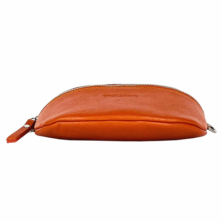 RB1015L | Waist bag with removable shoulder strap Attachments with shiny nickel metal snap hooks - Orange color