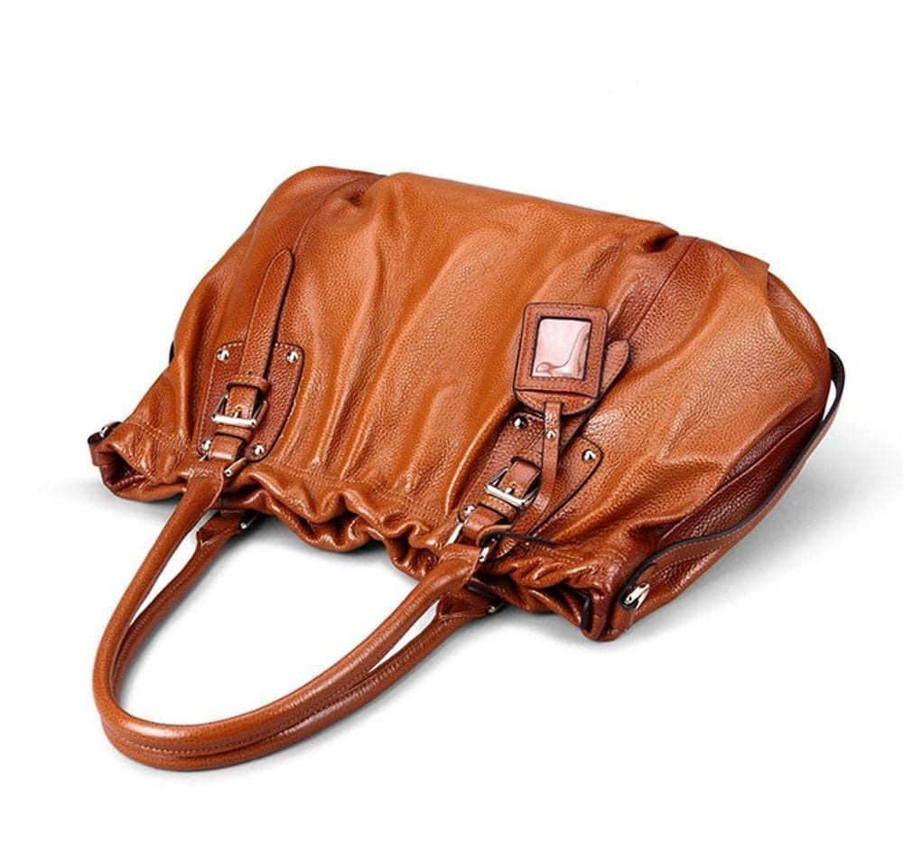 Rossie Viren Deerskin Nappa Leather Pleated Cross Body Shoulder Bag-1