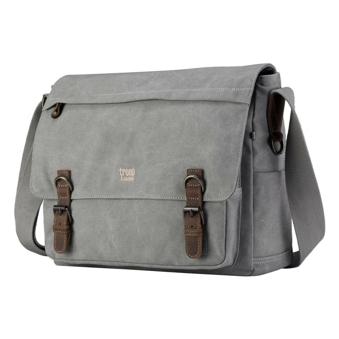 TRP0207 Troop London Classic Canvas Laptop Messenger Bag-8