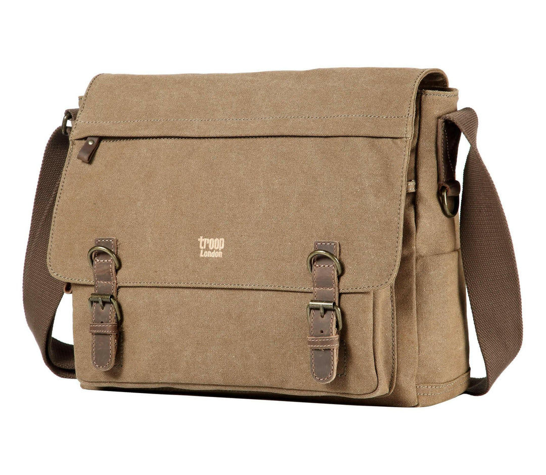 TRP0207 Troop London Classic Canvas Laptop Messenger Bag-6