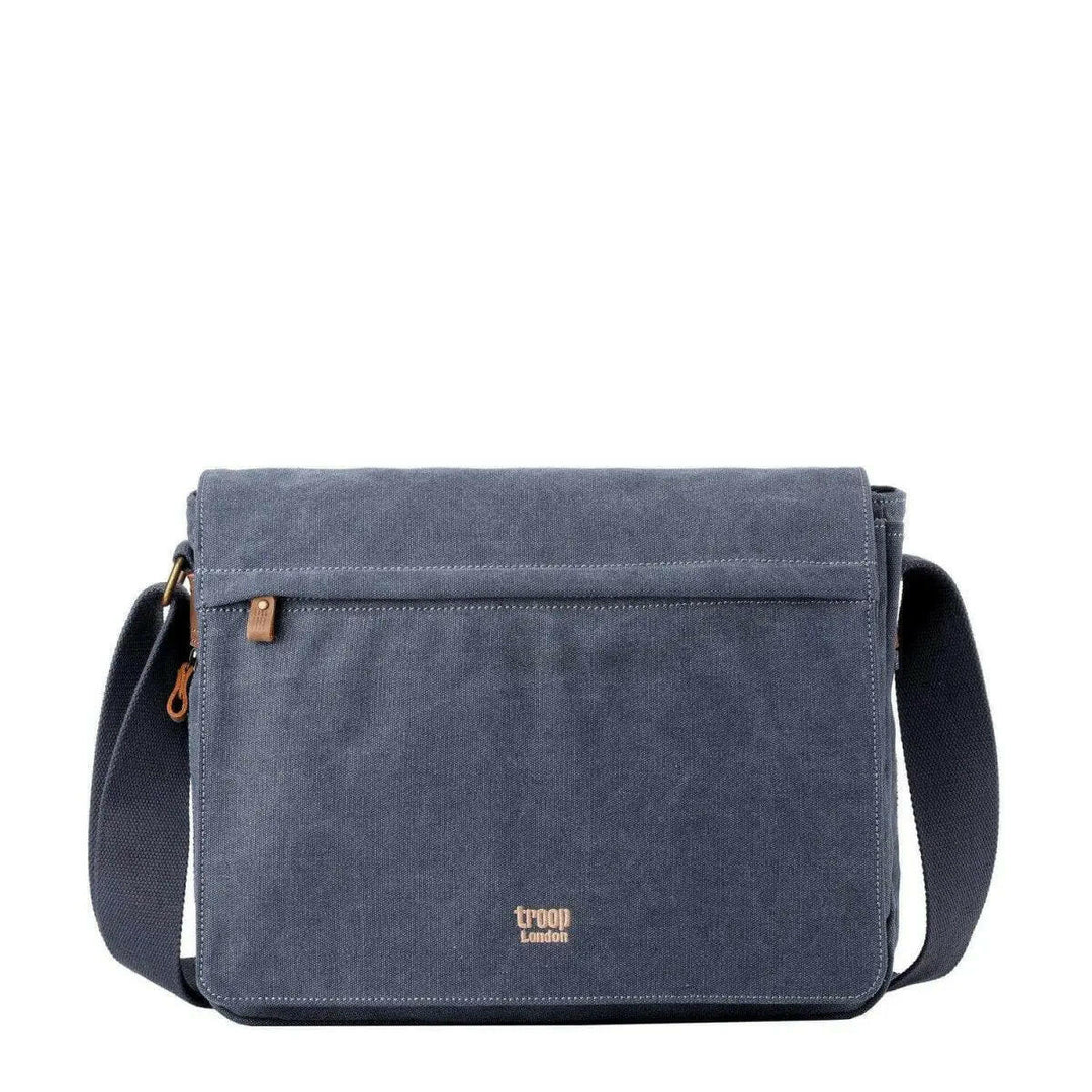 TRP0240 Troop London Classic Canvas Laptop Messenger Bag - 16.5 Diagonally - Shangri-La Fashion