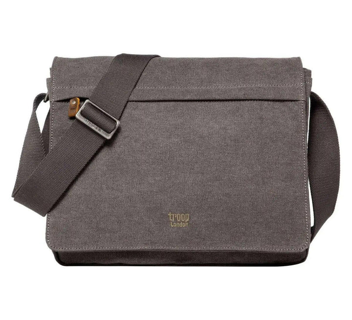 TRP0240 Troop London Classic Canvas Laptop Messenger Bag - 16.5 Diagonally - Shangri-La Fashion