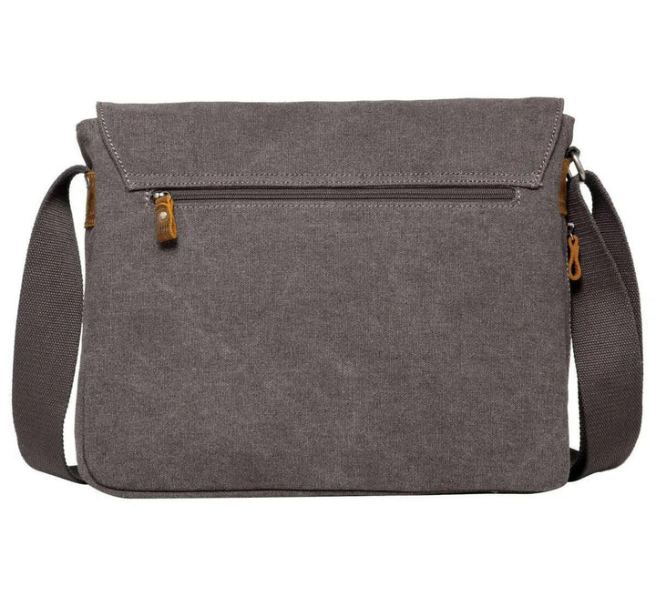 TRP0240 Troop London Classic Canvas Laptop Messenger Bag - 16.5 Diagonally - Shangri-La Fashion