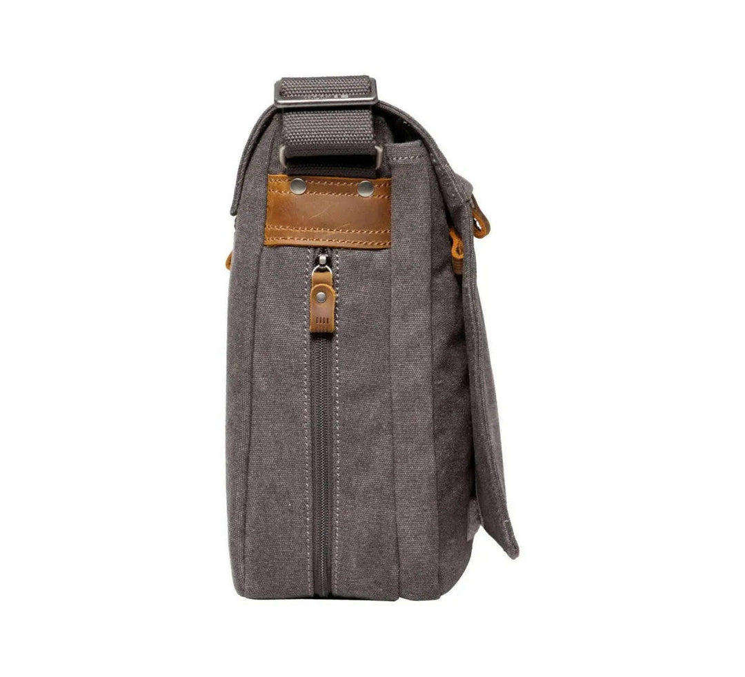 TRP0240 Troop London Classic Canvas Laptop Messenger Bag - 16.5 Diagonally - Shangri-La Fashion