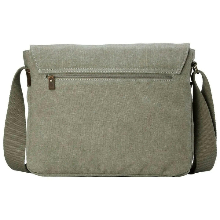 TRP0240 Troop London Classic Canvas Laptop Messenger Bag - 16.5 Diagonally - Shangri-La Fashion