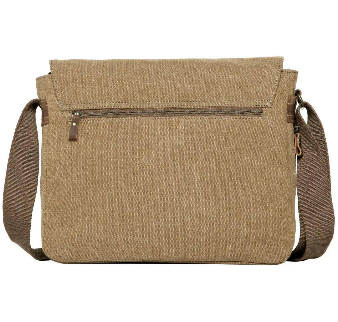 TRP0240 Troop London Classic Canvas Laptop Messenger Bag - 16.5 Diagonally - Shangri-La Fashion