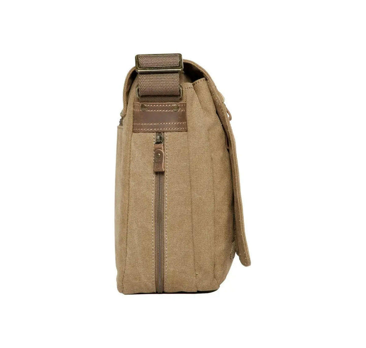 TRP0240 Troop London Classic Canvas Laptop Messenger Bag - 16.5 Diagonally - Shangri-La Fashion