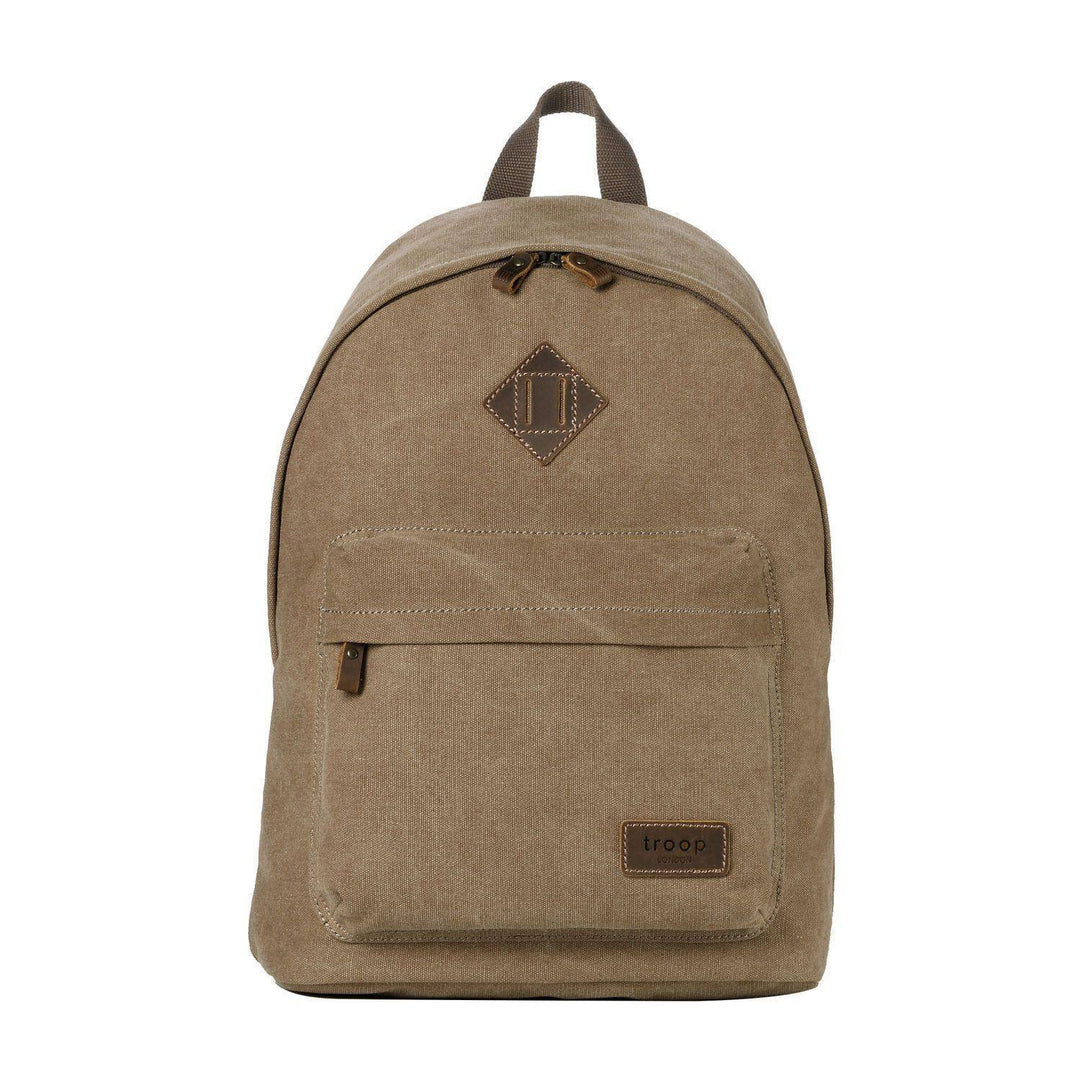 TRP0384 Troop London Heritage Canvas Backpack, Casual Daypack