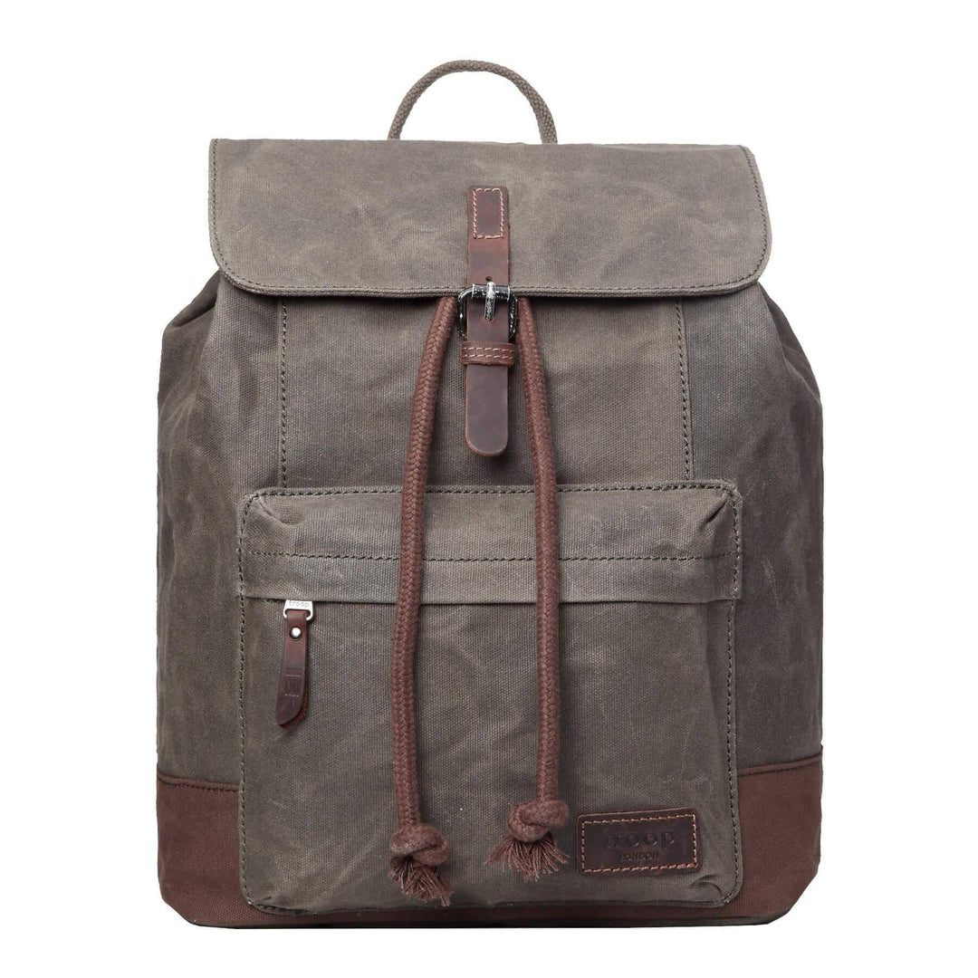 TRP0442 Troop London Heritage Canvas Laptop Backpack, Smart Casual Daypack, Tablet Friendly Backpack