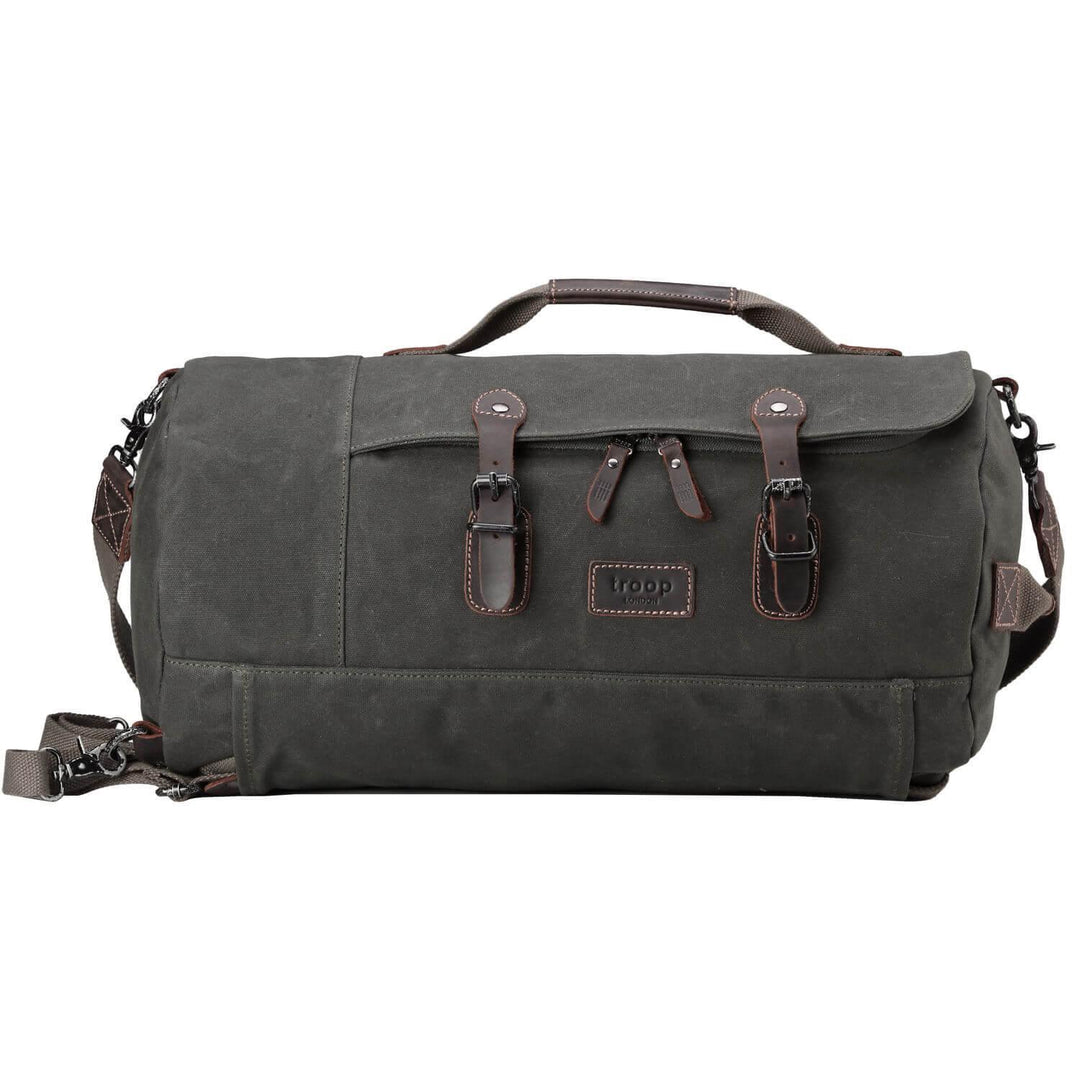 Unisex Canvas Duffel Backpack | Travel Laptop Bag Crossbody Holdall-7