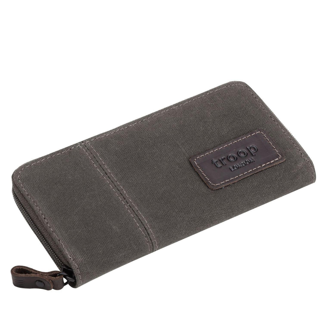 TRP0501 Troop London Accessories Canvas Zip Around Wallet Purse