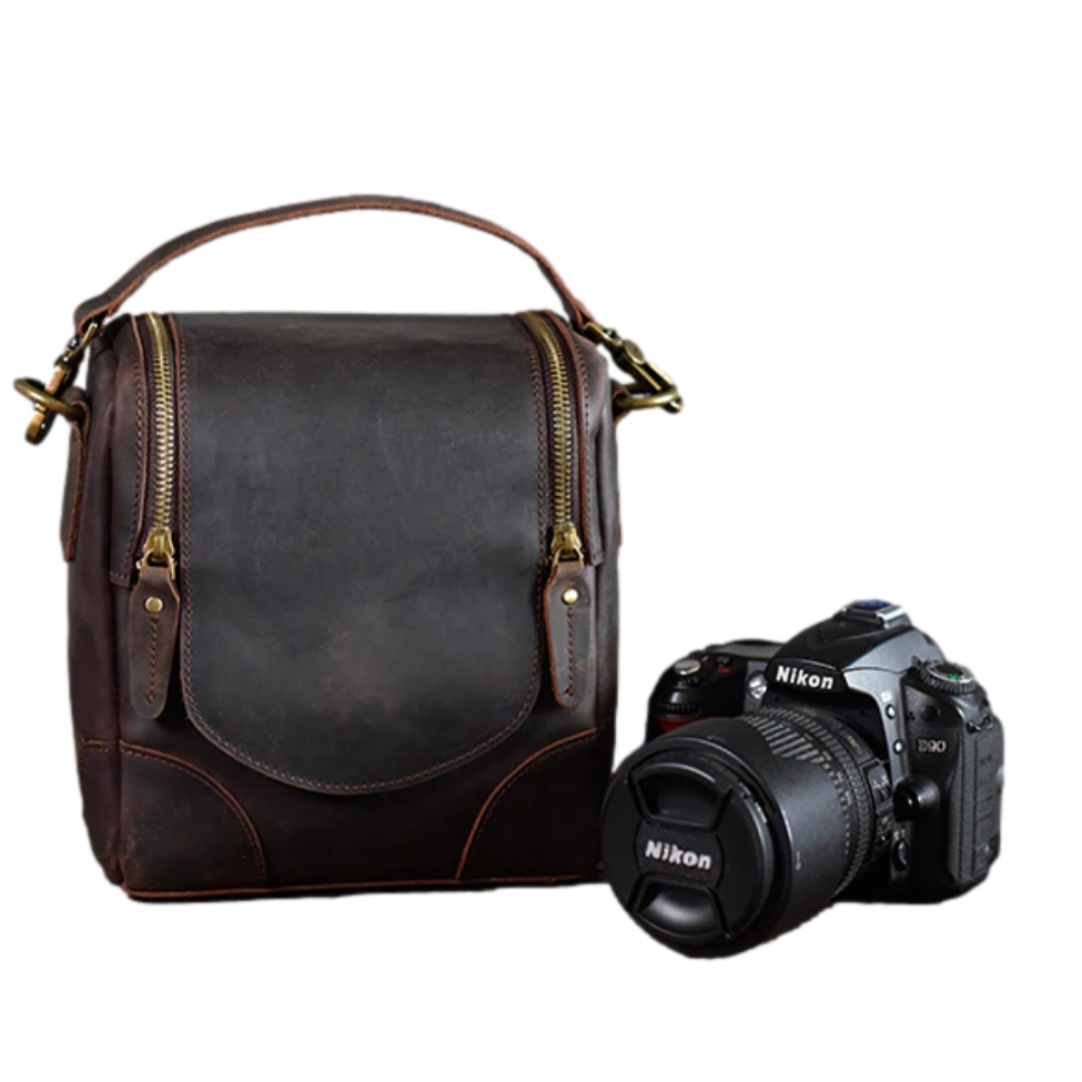 The Calista | Small Leather Camera Bag - Leather Camera Lens Case-0