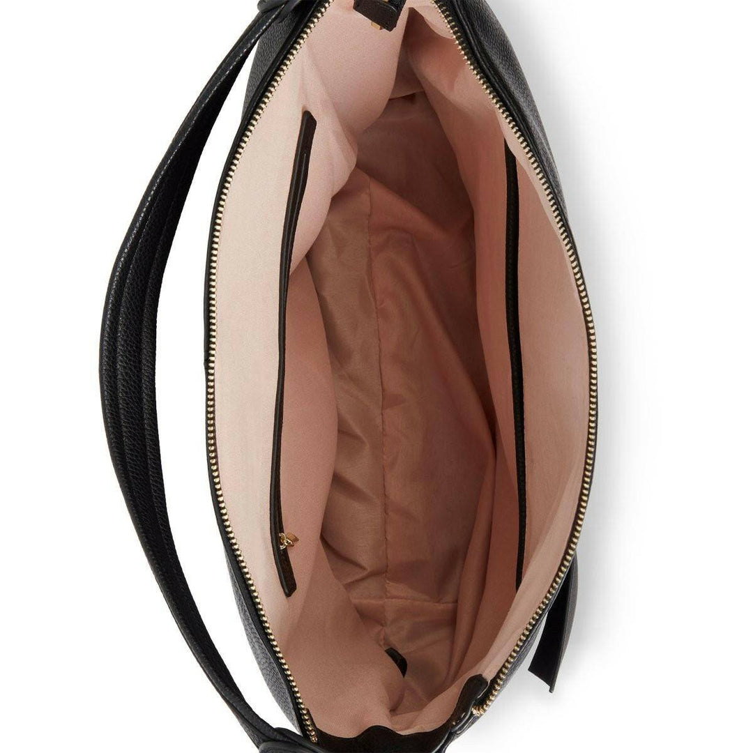 Abelia Black Vegan Hobo Bag-Shangri-La Fashion