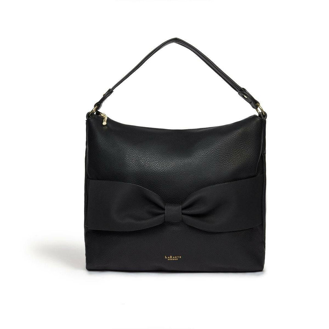 Abelia Black Vegan Hobo Bag-Shangri-La Fashion