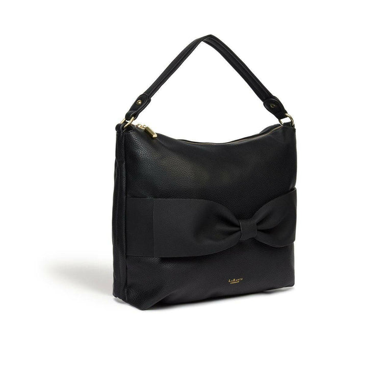 Abelia Black Vegan Hobo Bag-Shangri-La Fashion