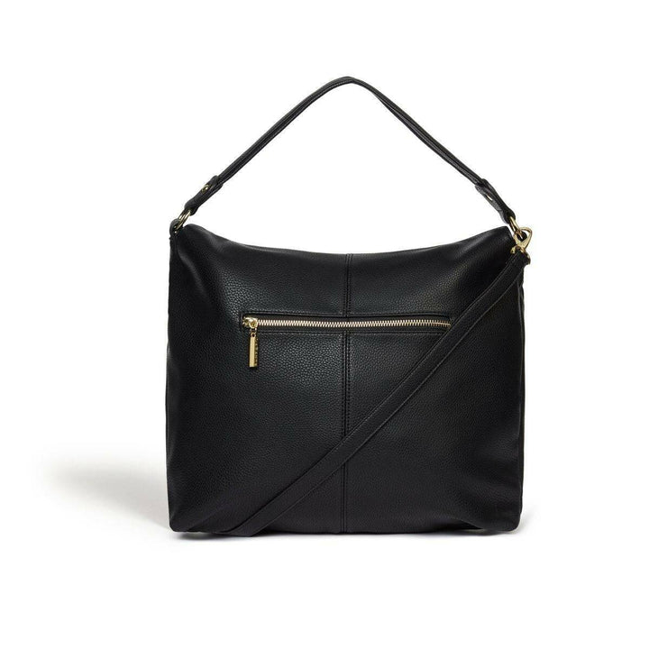 Abelia Black Vegan Hobo Bag-Shangri-La Fashion