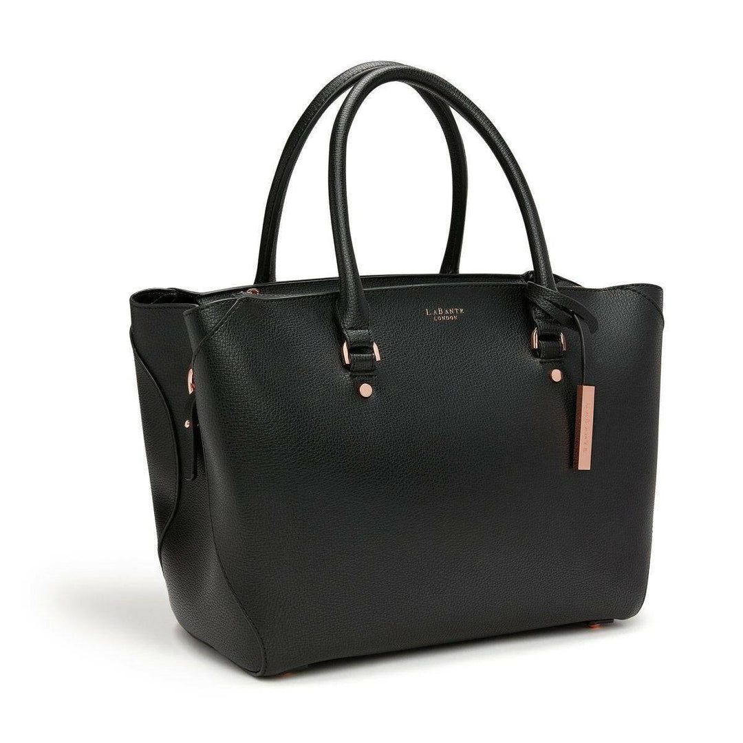 Black - Sophie Vegan Leather Tote Bag-Shangri-La Fashion