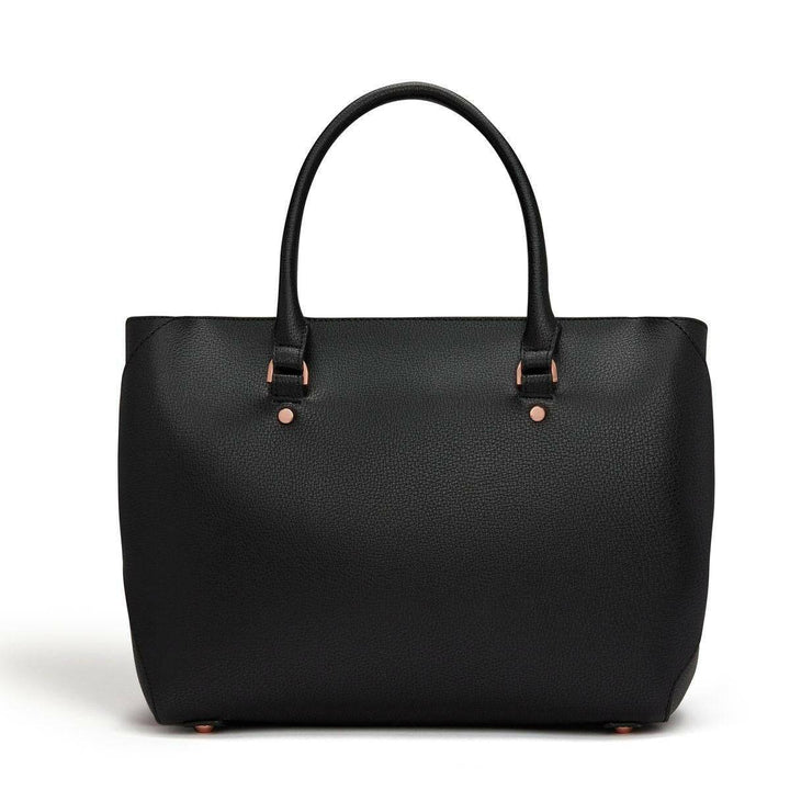 Black - Sophie Vegan Leather Tote Bag-Shangri-La Fashion