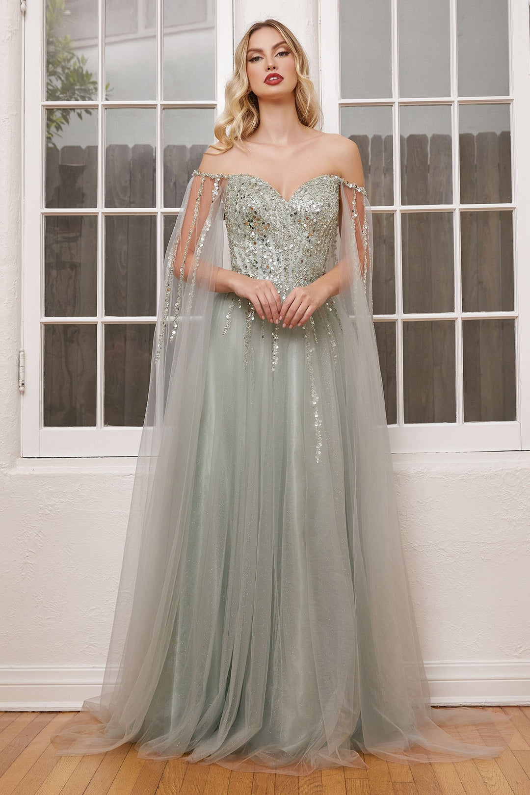 Beaded Strapless Fitted Off Shoulder Long Prom & Bridesmaid Dress CDCD0204-4