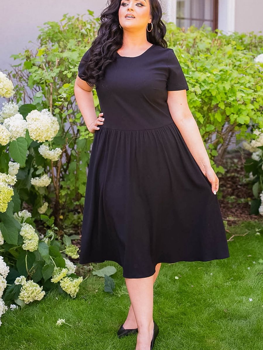 Plus size dress model 183284 Karko-0