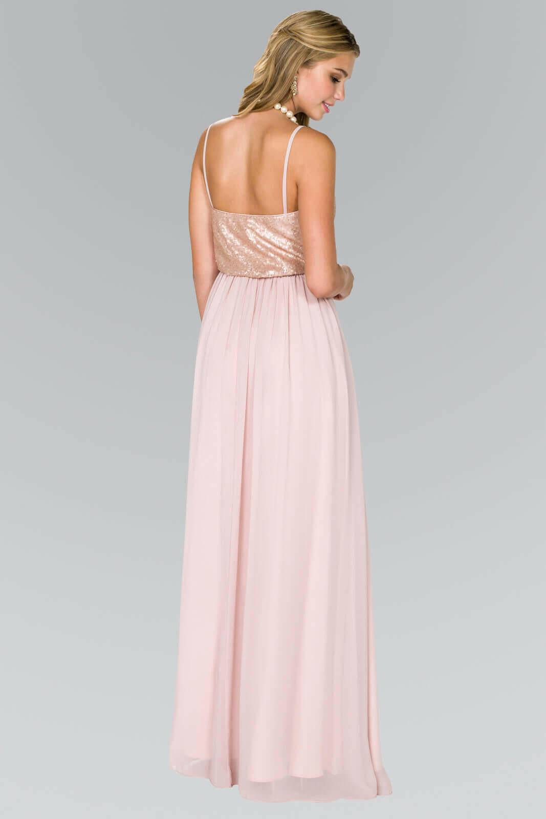 Full Sequin Top Chiffon Long Prom Dress GLGL2416-Shangri-La Fashion